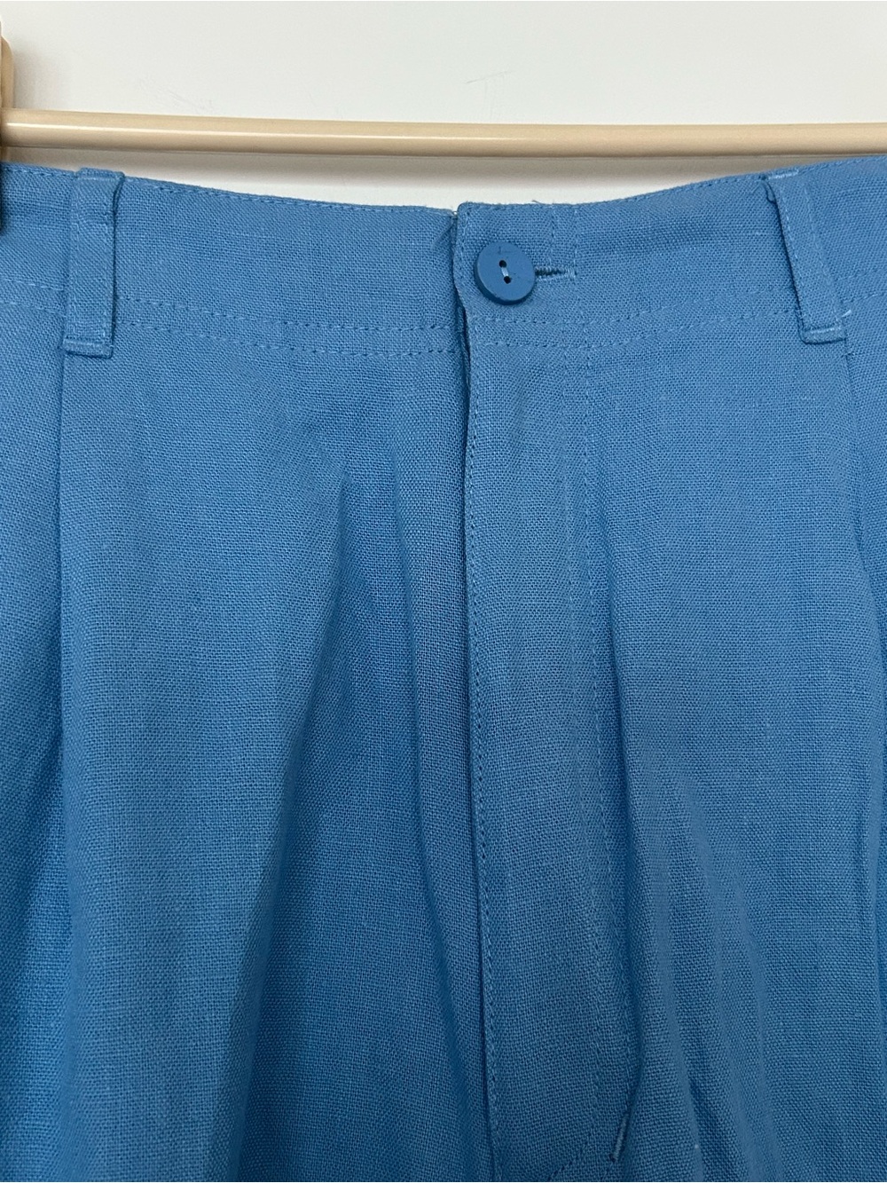 Blue linen vintage soft shorts sz 8 - Picture 6 of 14